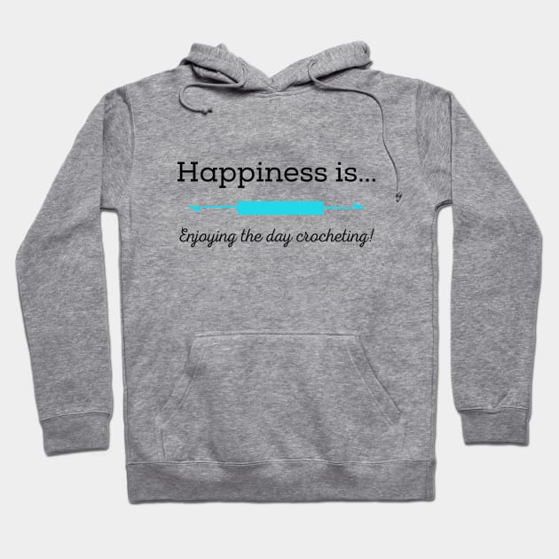 Happiness is enjoying the day Crocheting! Hoodie by Desert Hippie Boutique